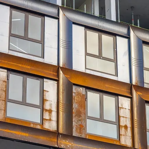 Prefab gevelelementen van Vront® met beplating - De Blikvanger Breda