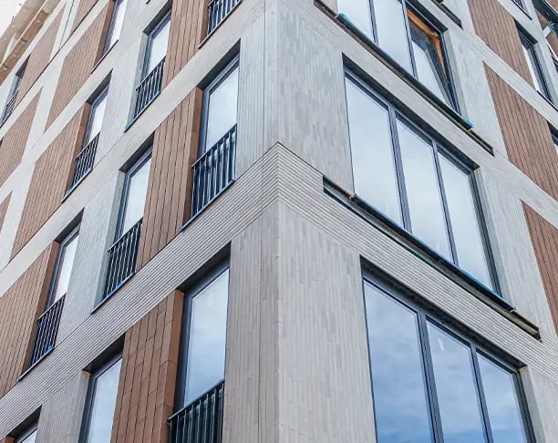 Prefab gevelelementen van Vront® bij De Componist Kerkrade bouwplaats