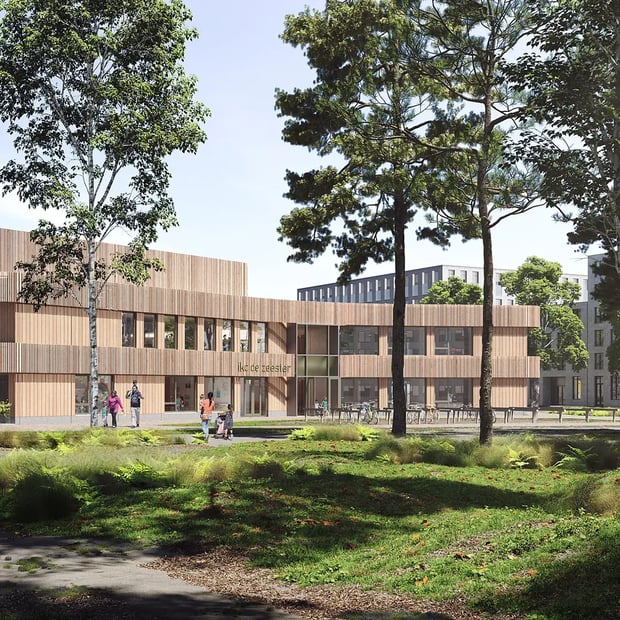 Artist impression IKC Strandeiland Amsterdam 